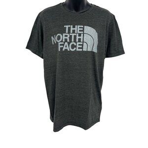 The North Face Mens Medium T-Shirt Dark Gray Heather Crew Neck Short Sleeve EUC